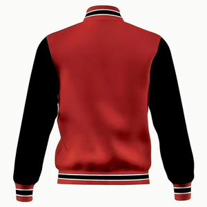 Veste de baseball classique pour homme, veste bomber Letterman avec fermeture à boutons pression, doublure matelassée, style universitaire - Product Image 4