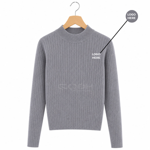 Cosh International Sorority Sisterhood Acrylic Crew Neck Gray Knitted Anti Pilling Breathable Seamless <b>Cardigan</b> <b>Sweater</b> - Product Image 5