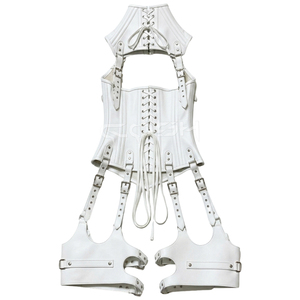 ชุดคอร์เซ็ทหนังสีขาวสำหรับสไตล์โกธิคและแฟชั่น - Product Image 2