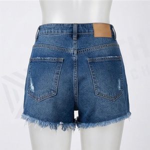 Womens Denim Cotton Shorts High Waist <b>Jean</b> Ladies Casual <b>Elastic</b> Waist Slim Fit Premium Quality Summer Fashion Apparel - Product Image 2