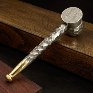 MORTAL SAGA Pipe à fumer carrée moderne en acier inoxydable 1L, faite à la main, étanche, avec bol en métal et poignée décorative, pour le camping et toutes les occasions - Product Image 5