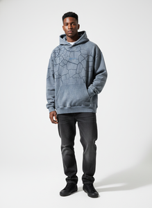 Oversized Tie-Dye Hoodie <b>Men</b> Cotton French Terry Casual <b>Pullover</b> With Front Pocket Autumn Wear - Product Image 5