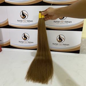 Free Sample Cuticle Aligned Remy Virgin Vietnamese <b>Hair</b> Natural Straight Brown <b>Color</b> European Bulk Human <b>Hair</b> Raw Wave Bundle - Product Image 2