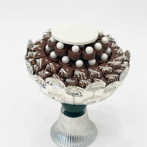 Elegante Tazón de Chocolate de Metal Dorado, Plato Moderno para Servir Dulces, Plato Redondo de Metal para Golosinas con Logotipo Personalizado al por Mayor - Product Image 5