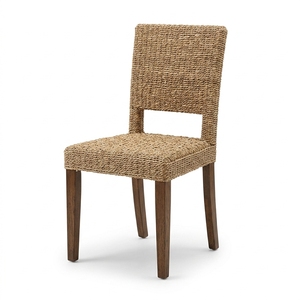 New Modern Minimalist Seagrass Woven <b>Dining</b> Chair Wood Eco-Friendly Kitchen Restaurant Seating Furniture Accent <b>Armchair</b> Box - Product Image 1