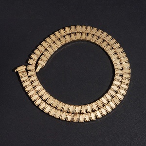 Collar de Cadena de Discos de Plata de Ley 925 de Lujo, Chapado en Oro/Plata, con Eslabones de Moissanita, Joyería Hip Hop, Diseño Exclusivo - Product Image 3