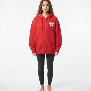 Sudadera con capucha personalizada para mujer, con cremallera completa, hombros caídos, estilo oversize, de algodón premium de alto gramaje, estilo casual urbano - Product Image 1