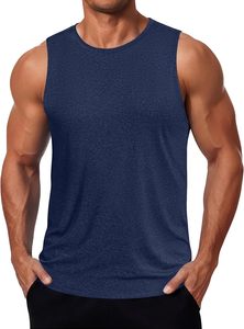 Mens Fashion Tank <b>Top</b> <b>Oversize</b> Sleeveless Muscle Fit Gym <b>Vest</b> Lightweight Breathable Workout Training Shirt Custom Front Anti-UV - Product Image 2