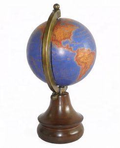 Vente directe d'usine : globe terrestre de bureau moderne de luxe avec support métallique de 10 pouces, globe terrestre décoratif en bois antique. - Product Image 4