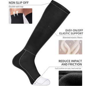 Custom Design Baseball Soccer Softball <b>Socks</b> Black Knee High Cotton Breathable Moisture Wicking Summer Unisex for Adults Youth - Product Image 4