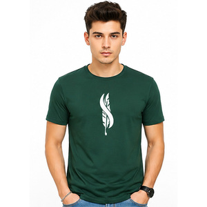 เสื้อยืดคอตตอนพรีเมียมผู้ชายขายส่ง OEM ODM ออกแบบเองได้ สวมใส่สบาย ระบายอากาศดี เสื้อแขนสั้นลำลอง ผู้ผลิตเสื้อผ้า - Product Image 1