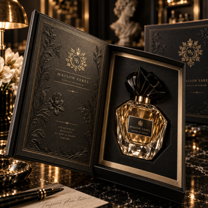 Custom MAISON VAREL Extrait de Parfum Magnetic Book Luxury Packaging <b>Box</b> - Product Image 3