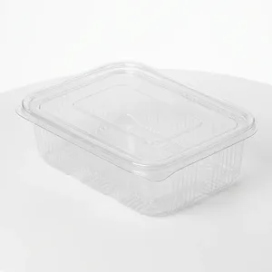 Conteneur jetable transparent en PET RIB de 500 ml – Boîte alimentaire en plastique transparente à charnière pour la restauration à emporter et les services alimentaires - Product Image 5