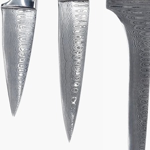 UMAR FAROOQ CUTLERY KITCHEN WARE Juego de cuchillos de chef de acero de Damasco hechos a mano de 9 pulgadas con funda de cuero. - Product Image 6