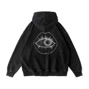 Best Selling <b>Men's</b> Acid Wash Pullover <b>Hoodies</b> High Quality <b>Fleece</b> Material Custom Logo Plain Pattern OEM Solid Color Best Price - Product Image 5