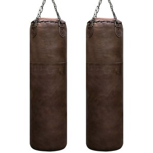 Sac de frappe en cuir PU robuste avec chaînes en acier inoxydable pour l'entraînement physique, cuir véritable de haute qualité - Product Image 1