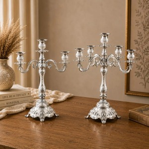 Decorative Brass <b>Candle</b> Holder with Three Glass Tubes for Wedding and Table Centerpieces At <b>Cheap</b> Price - Product Image 4