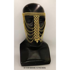 Chaînes de perles en cuivre plaqué or spécial, style arabe, motif cœur, pour Ramadan, Namajr, Nakab, Hijab, bijoux de Dubaï - Product Image 3