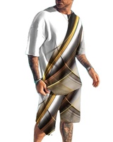 Ensemble T-shirt et short personnalisés pour homme - Tissu respirant écologique, motif uni, séchage rapide, logo personnalisé, style streetwear