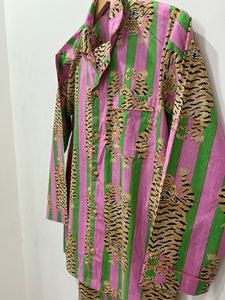 Pyjama de nuit à col en V pour femme, respirant, tenue d'intérieur, vente en gros, motif floral, robe de nuit pour femme, vêtements de nuit - Product Image 2