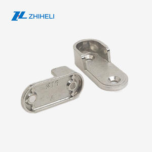 Möbel-Zinklegierung Moderne Küchen-Esszimmer-Kleiderschrank-Hängeschiene Rohrhalterung Endhalterung - Product Image 3