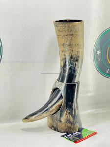 Véritable corne de boeuf grande taille vache boeuf Viking corne à boire Simple personnalisé forme naturelle poli bière corne de vin nautique par FWE - Product Image 3