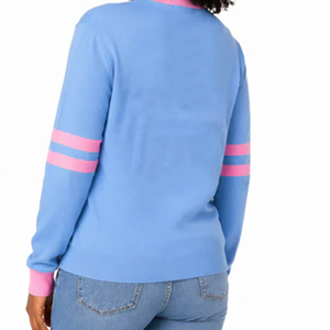 Women Casual Winter Sorority Cardigan <b>Wool</b>/Cashmere V-neck Knitted Front Button College Fraternity Style Fashion Knit Sweater - Product Image 4