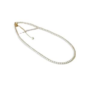 Collier de perles d'eau douce naturelles de 3 à 5 mm pour femmes avec un fort régulateur de lumière, chaîne de clavicule presque circulaire, niche cible - Product Image 5