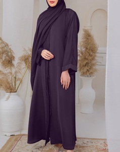 Nuevo Vestido Abaya Islámico Modesto para Mujeres Musulmanas, Manga Larga, 100% Seda Chifón, Maxi, Cintura Natural, Abayas para Mujeres - Product Image 4