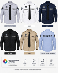 เสื้อเชิ้ตยูนิฟอร์มรักษาความปลอดภัย Elite Vanguard International สีน้ำเงินกรมท่า ผ้าโพลีเอสเตอร์ระบายอากาศได้ดี มีกระเป๋าเสื้อ ตรวจจับเข็มได้ ไร้รอยต่อ - Product Image 5