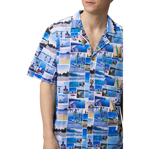 Conjunto de Pantalones Cortos Térmicos de Punto con Estampado Completo para Hombre, Ropa de Dormir Transpirable de Poliéster de Lujo - Product Image 6