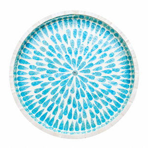 Bandeja Redonda de Nácar al por Mayor, Plato Decorativo de Lujo con Mosaico de Concha de Capiz para Mesa de Centro y Decoración del Hogar - Product Image 6