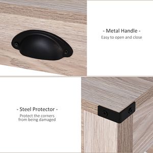 Scrivania dal Design Rustico e Semplice, Postazione di Lavoro Ecologica per Ufficio Domestico con Cassetto, Convertibile e Mobile - Product Image 5