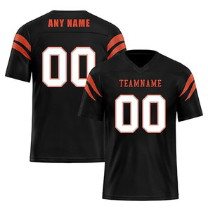 Camiseta de Fútbol Americano Personalizada para Hombre, Cuello en V, Manga Corta, 100% Poliéster, Malla Transpirable, Impresión del Nombre del Equipo Sublimada - Product Image 3