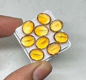 Lote de Piedras Preciosas Sueltas de Citrino Pulido Natural, Corte Ovalado, Cuarzo Amarillo Facetado para Joyería, Proveedor Mayorista - Product Image 6