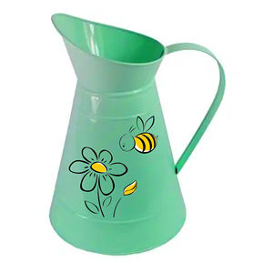 เหยือกโลหะชุบสังกะสีสำหรับตกแต่งโต๊ะพร้อมผู้ผลิตผึ้งสำหรับตกแต่งบ้าน - Product Image 3