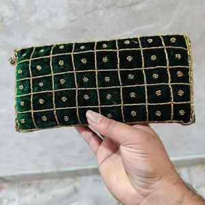 Bolso de cuentas indio hecho a mano, colorido, de lujo, artesanal étnico, con asa de baguette de cuentas de cristal, duradero, moderno, accesorio de moda de cristal - Product Image 4