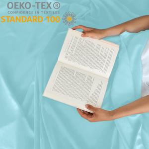 Sábana Ajustable de Lujo con Estampado Satinado, Color Sólido de Alta Gama, Estilo Premium, 100% Algodón, 300 Hilos, Resistente al Agua, Calidad Superior - Product Image 3