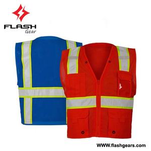 Gilet de sécurité en maille réfléchissante haute visibilité avec poches Gilet de sécurité imperméable pour la construction routière - Product Image 2