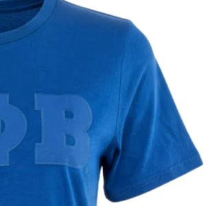 T-shirt Zeta Phi Beta bleu avec lettres grecques pour femme, en coton doux, décontracté, vêtement de sororité, élégant pour tous les jours - Product Image 3