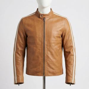 Chaqueta de Motociclista de Cuero Genuino para Hombre de la Mejor Calidad, Nueva Colección de Invierno, Chaquetas de Motocicleta con Protecciones Desmontables Personalizadas - Product Image 1