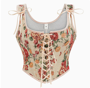 Promotion Lingerie sexy pour femme, style français, en tissu tissé, avec boutons, maintien léger, coussinets de poitrine amovibles, taille cintrée, coupe ajustée, col licou - Product Image 4