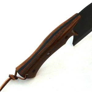 Cuchillo de Cocina JEXMOO OEM Hecho a Mano, de Acero al Carbono de Grado Industrial, Multifuncional, con Patrón Decorativo, Funda de Cuero - Product Image 4