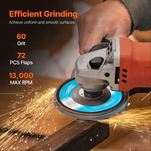 Dischi Abrasivi a Lamelle in Zirconia Tipo 29 per Smerigliatrice Angolare, 60 Grit, 4-1/2'' x 7/8'', per Levigatura e Smerigliatura - Product Image 2