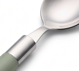 Ensemble de couverts minimalistes avec manches vertes, couteau, fourchette et cuillères en acier inoxydable, compatibles lave-vaisselle, vaisselle de mariage - Product Image 2
