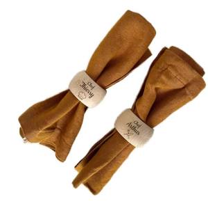 Ensemble d'anneaux de serviette en bambou rustique, accessoires de décoration de table écologiques pour les dîners et les occasions spéciales - Product Image 1