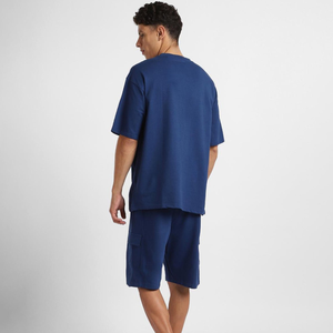 Men's Summer Terry Sportswear Set Short Sleeve <b>Top</b> Sport Shorts Breathable Lightweight Custom Print Streetwear Style OEM Service - Product Image 6