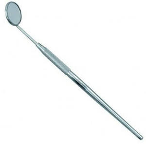 ENGR TRADERS CO ETS-042 Miroir buccal dentaire à usage manuel en acier inoxydable avec poignée moletée, instrument d'examen oral de classe I, argent - Product Image 2