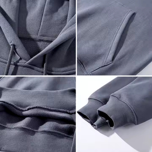 Sweat-shirts et hoodies surdimensionnés pour hommes, personnalisables avec logo OEM, nouvelle collection, poids lourd, style streetwear, brodés pour l'hiver - Product Image 5