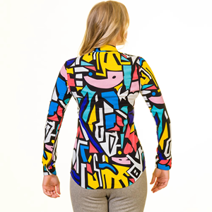 เสื้อใส่เที่ยวกลางคืนพิมพ์ลายสำหรับผู้หญิงเสื้อเบลาส์ไซส์ใหญ่พิเศษเสื้อเชิ้ตลำลองสำหรับผู้หญิง - Product Image 2